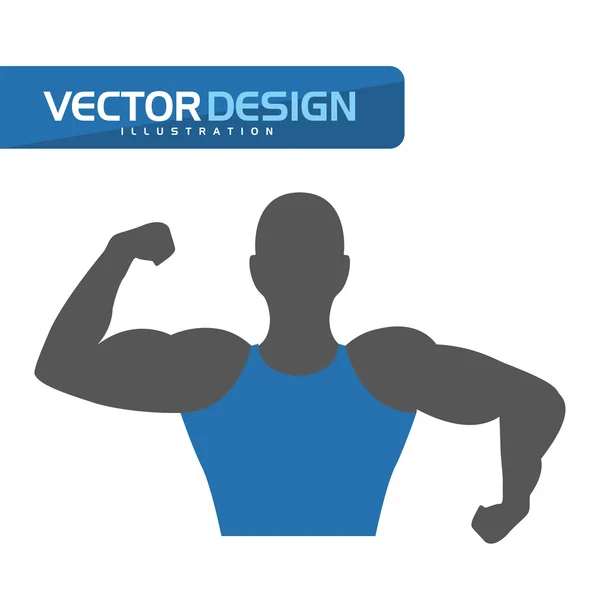 Fitness design desportivo — Vetor de Stock