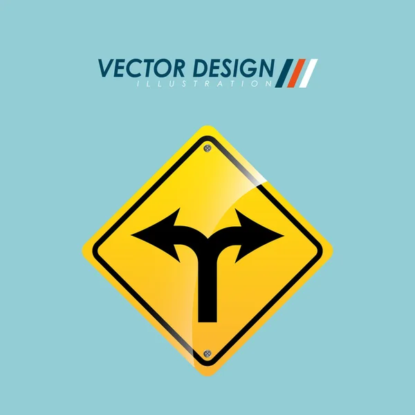 Diseño de la señal de tráfico — Vector de stock