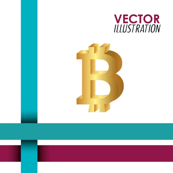 Diseño de monedas bit — Vector de stock