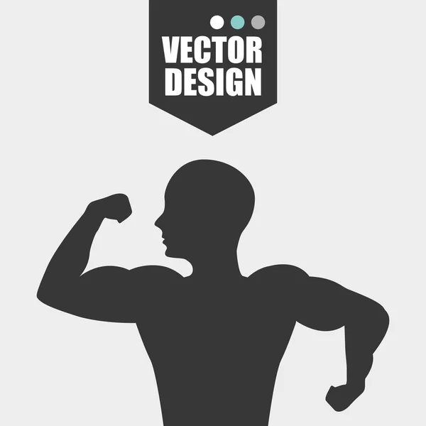 Fitness design desportivo — Vetor de Stock