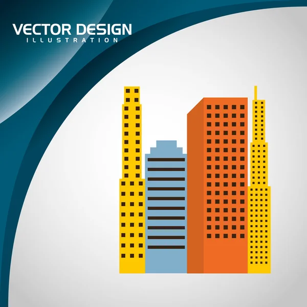 Diseño del icono del edificio — Vector de stock