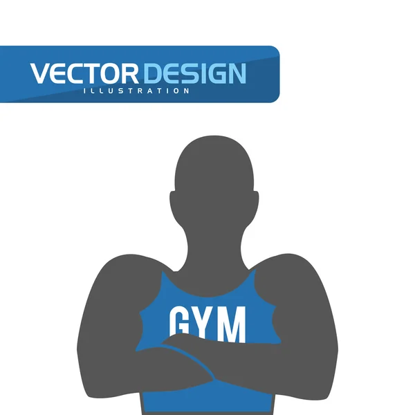 Fitness design desportivo — Vetor de Stock