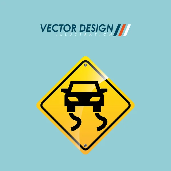 Diseño de la señal de tráfico — Vector de stock
