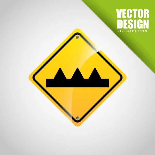 Diseño de la señal de tráfico — Vector de stock