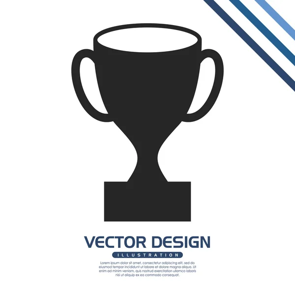 Trófea ikon tervezés — Stock Vector