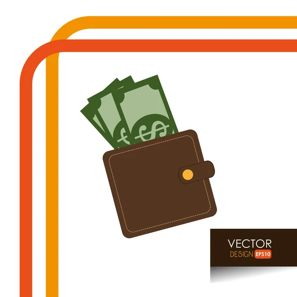 Geld pictogram ontwerp — Stockvector