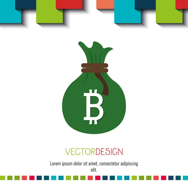 Diseño de monedas bit — Archivo Imágenes Vectoriales