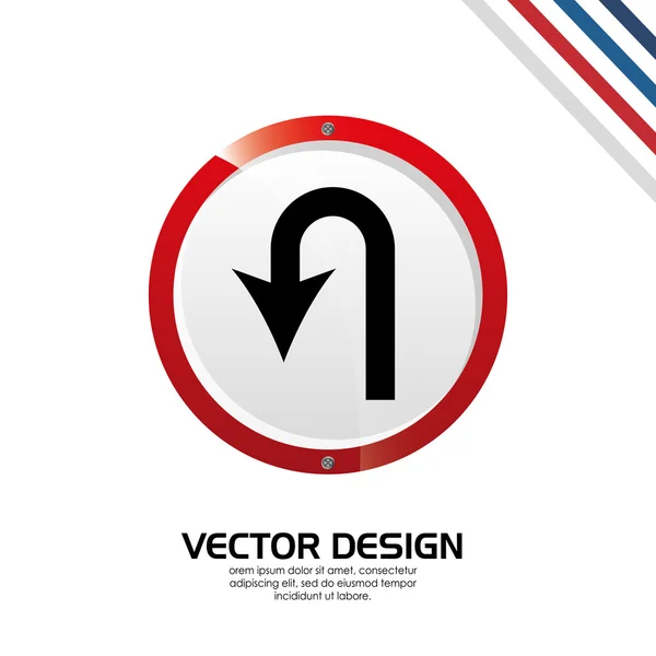 Diseño de la señal de tráfico — Vector de stock