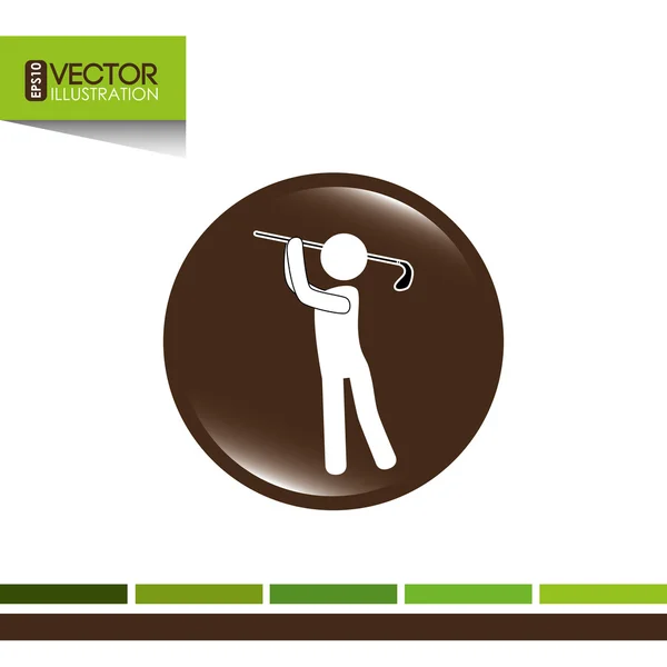 Conception de club de golf — Image vectorielle