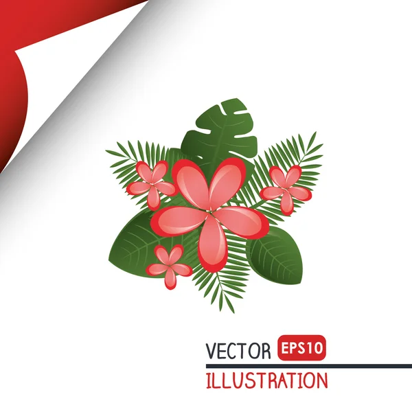 Bloem pictogram ontwerp — Stockvector