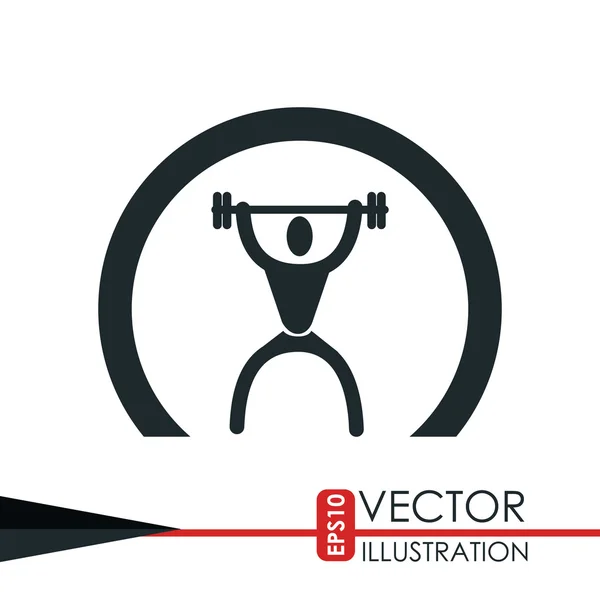 Design für Gewichtheben — Stockvektor