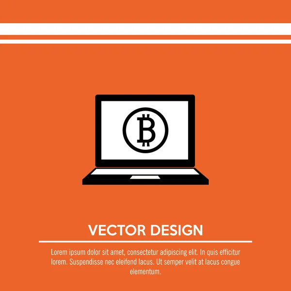 Diseño de monedas bit — Vector de stock