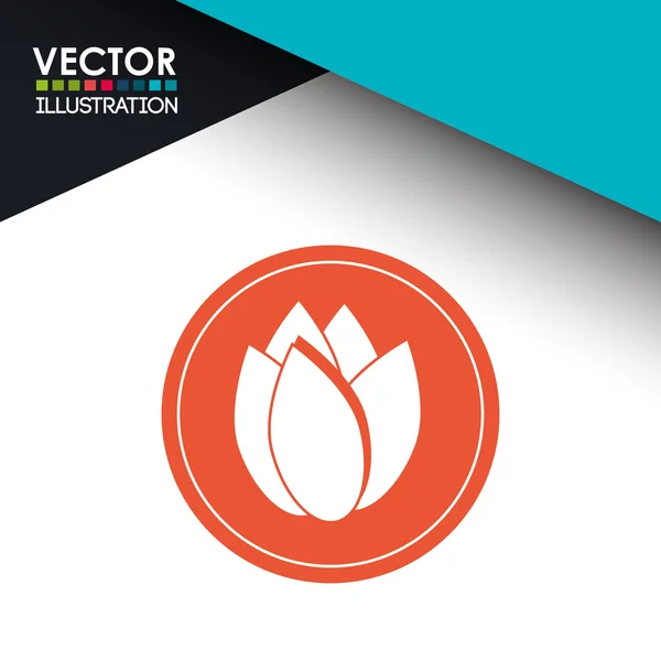 Design de ícone de flor — Vetor de Stock