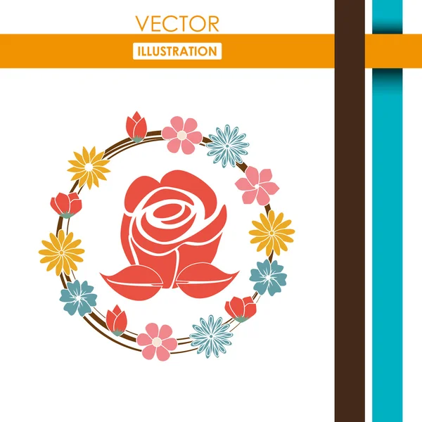 Design icona fiore — Vettoriale Stock