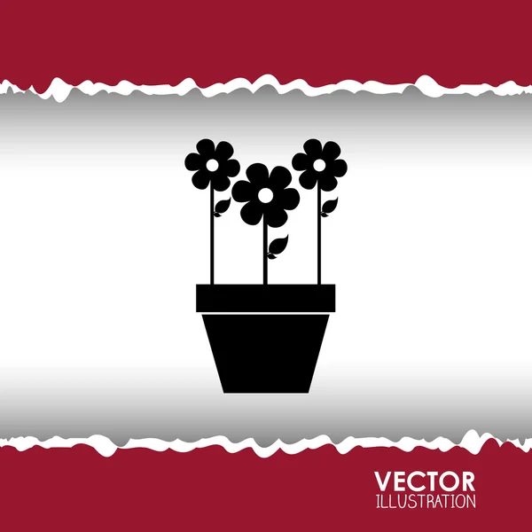 Bloem pictogram ontwerp — Stockvector