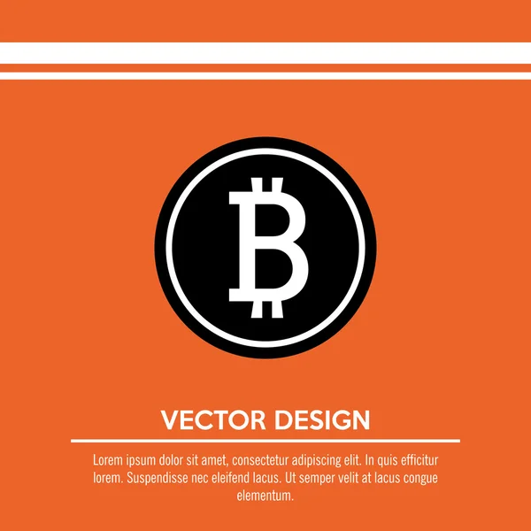 Diseño de monedas bit — Vector de stock