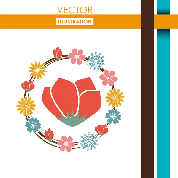 Flower icon design — Stock Vector