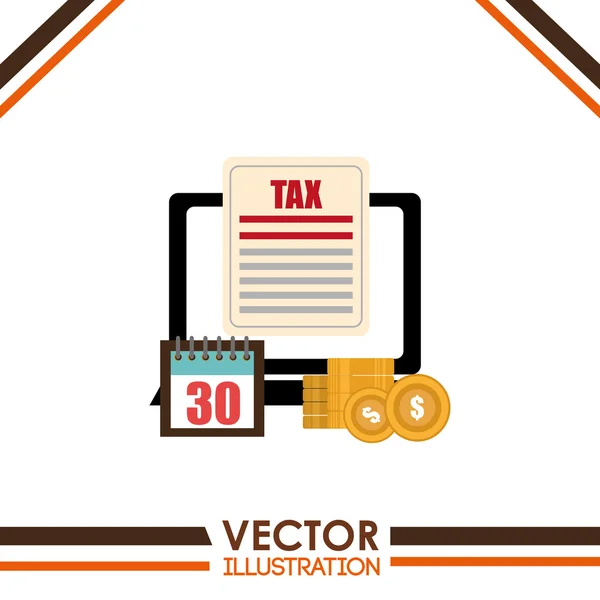 Diseño de tiempo de impuestos — Archivo Imágenes Vectoriales