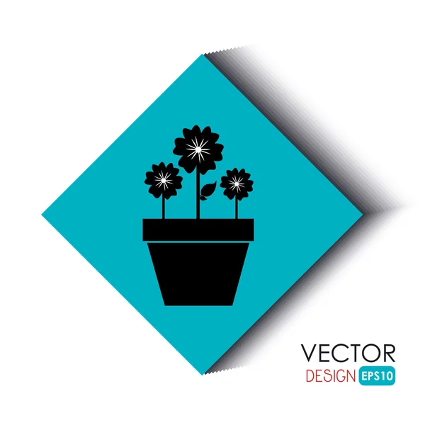 Design icona fiore — Vettoriale Stock