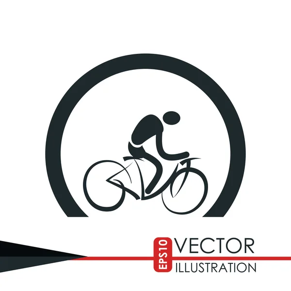 Bicicleta icono diseño — Vector de stock