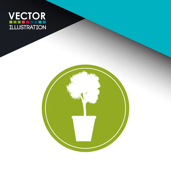 Bloem pictogram ontwerp — Stockvector