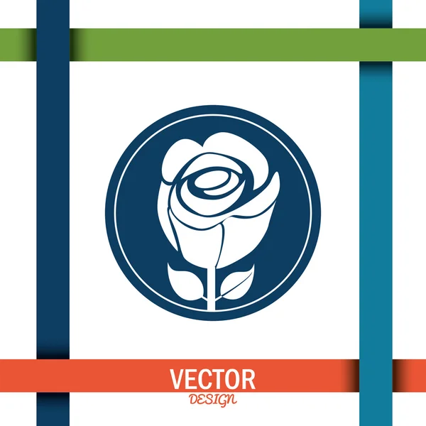 Design de ícone de flor — Vetor de Stock