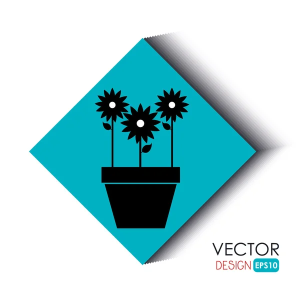 Design de ícone de flor — Vetor de Stock