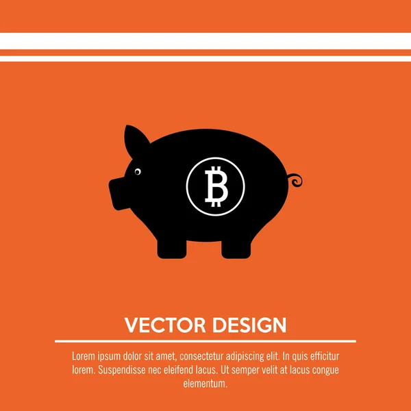 Diseño de monedas bit — Vector de stock
