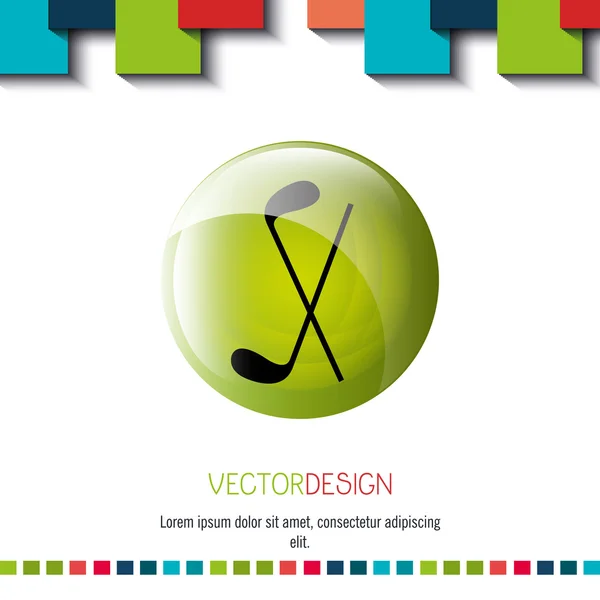 Golf club design — Stock Vector