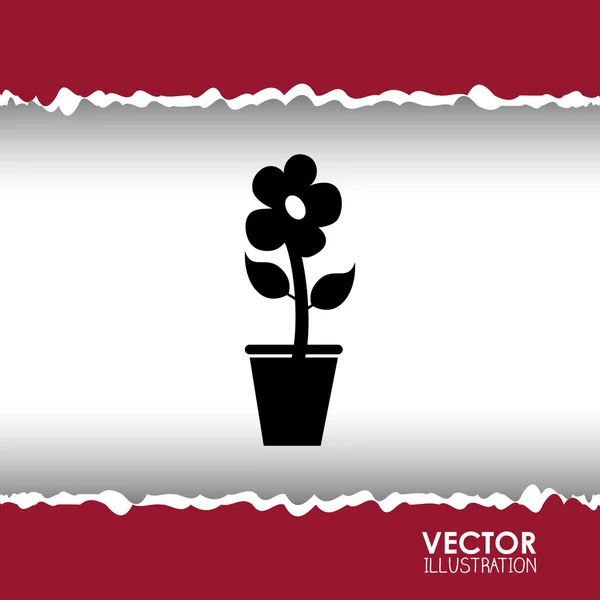 Bloem pictogram ontwerp — Stockvector