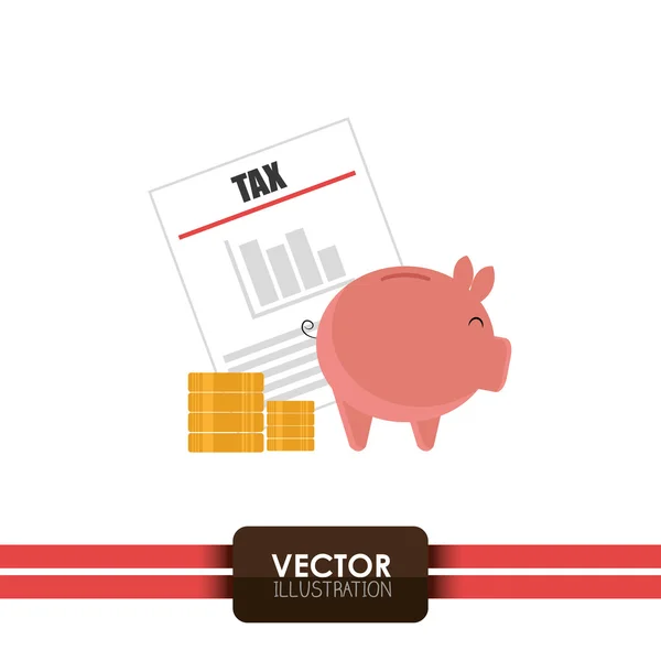 Daňové čas designu — Stockový vektor