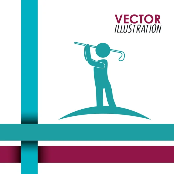 Design golfového klubu — Stockový vektor