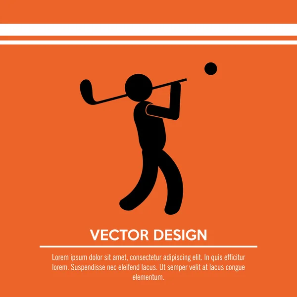 Diseño del club de golf — Vector de stock