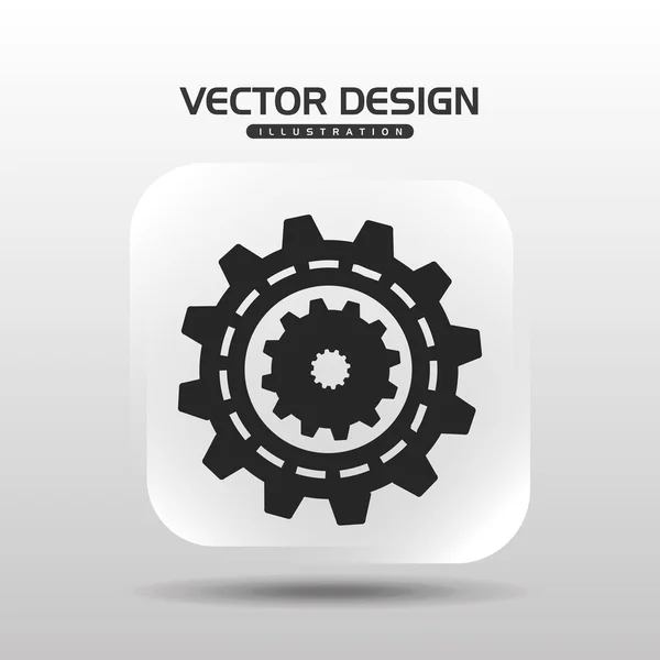 Engranajes icono de diseño — Vector de stock