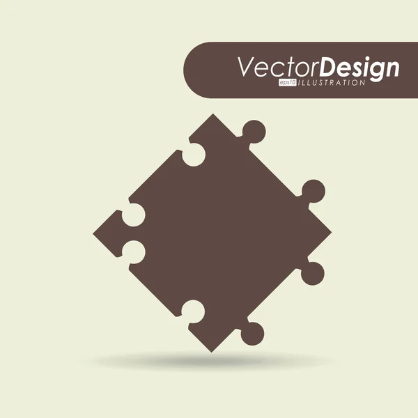Puzzle icono de diseño — Vector de stock