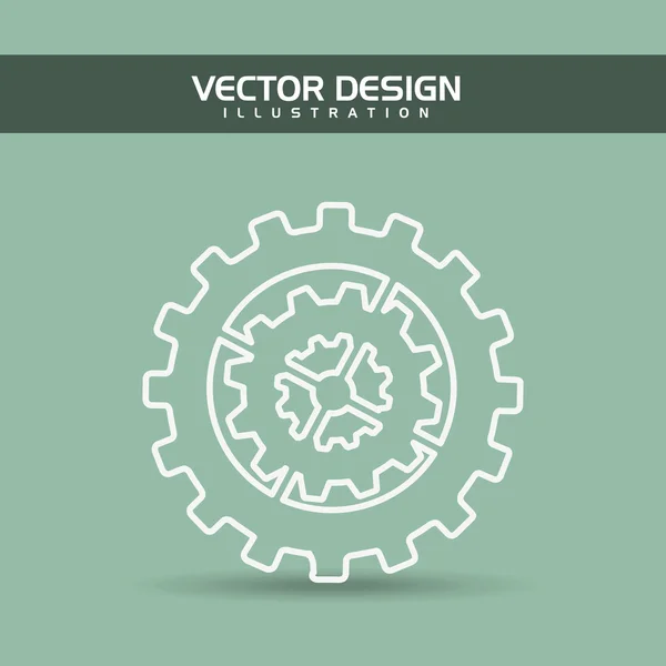 Fogaskerekek ikonra design — Stock Vector