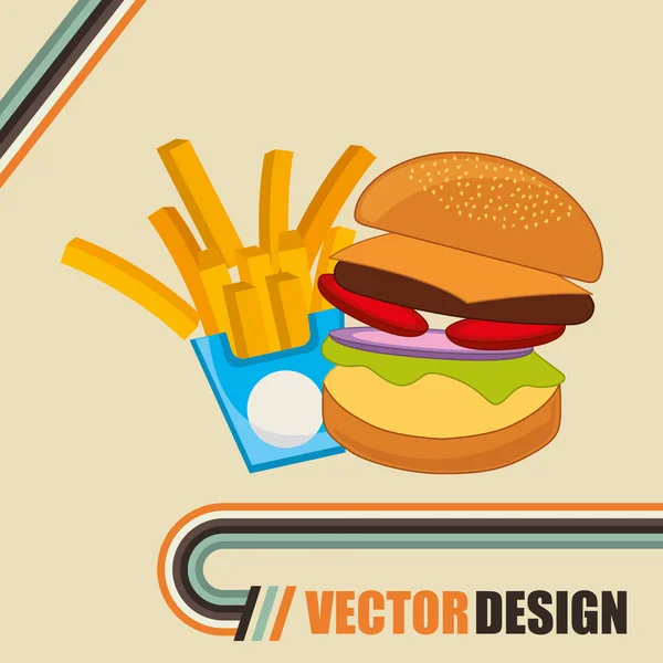 Design de comida vegetariana — Vetor de Stock