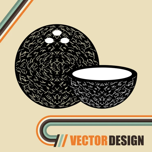 Delicioso design de frutas — Vetor de Stock