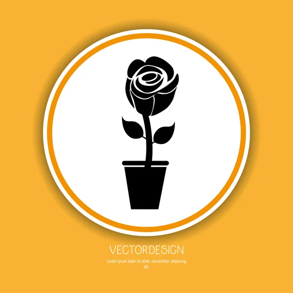 Flower ikon tervezés — Stock Vector