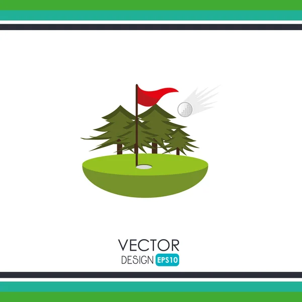 Conception de club de golf — Image vectorielle