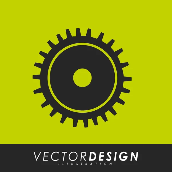 Engranajes icono de diseño — Vector de stock