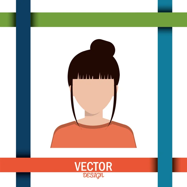 Diseño de persona avatar — Archivo Imágenes Vectoriales