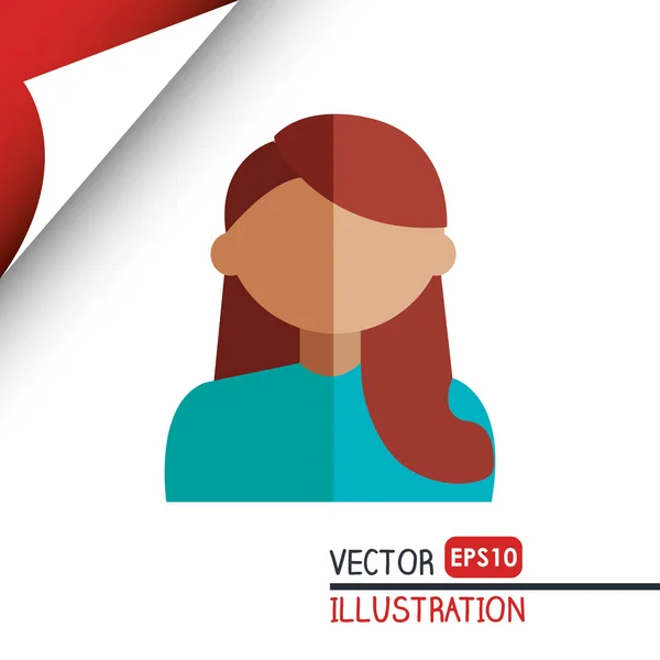 Avatar személy design — Stock Vector