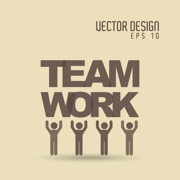 Conception de concept de travail d'équipe — Image vectorielle