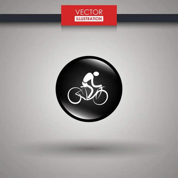 Bicicleta icono diseño — Vector de stock