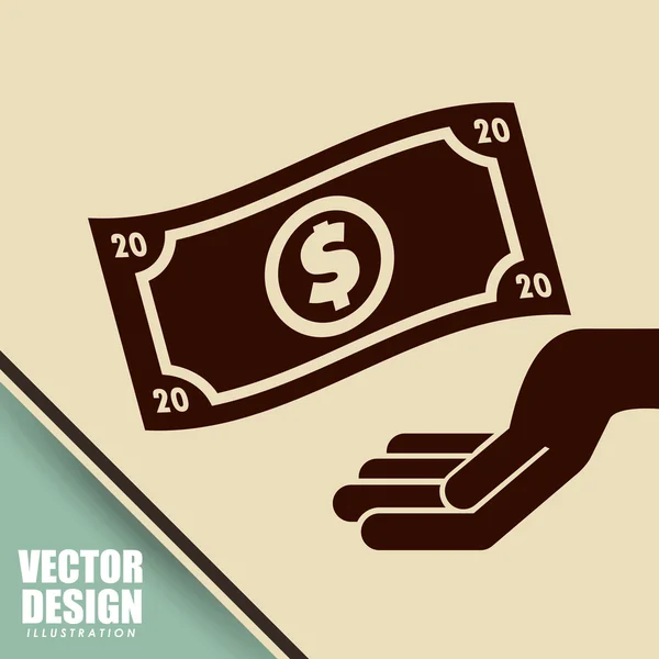 Geld pictogram ontwerp — Stockvector