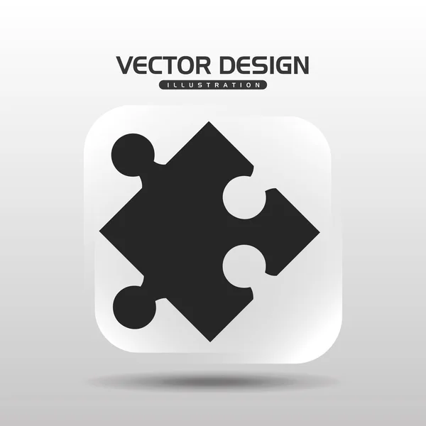 Puzzle icône design — Image vectorielle