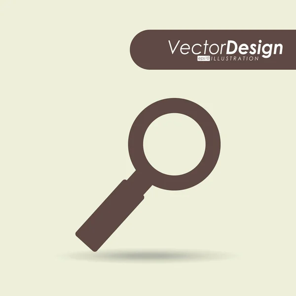 Diseño de lupa — Vector de stock
