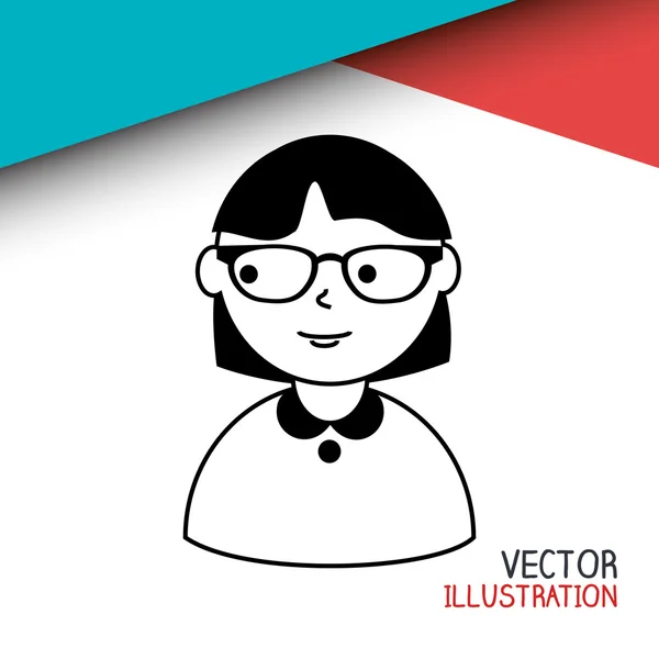 Diseño de persona avatar — Archivo Imágenes Vectoriales