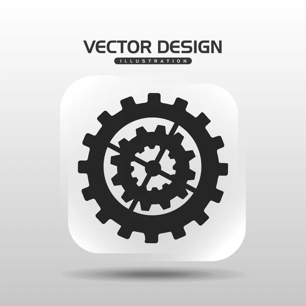 Engranajes icono de diseño — Vector de stock